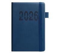2026 Daily Planner, Schedule Notebook, Vertical Stripe Design, Strap Closure, A5 English Appointment Journal for Travel or Work, Meetings Fitness Commute School, 8,46 x 5,71 Inches