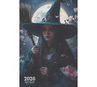 2026 Daily Planner: Witch Under the Full Moon with Mystical Affirmations