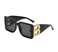2026 Damen Trendy Design Quadratische Sonnenbrille m?nner Klassische Retro B-Dekorative Shades Eyewear, C5, Taglia unica