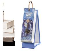 2026 Desk Calendar, 365 Days Oil Painting Decorative Daily Planner, Artistic Calendar with Inspirational Art Prints, Elegant Desktop Schedule Organizer for Home, Offices, Living Room, School