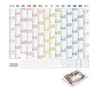 2026 Desk Calendar- Calendar Planner29 X 20 Inch | Large Home Decor With Tip Labels Offices WallCalendar For Planning, Notebook, Work, School, Home Decor Workout Vacation