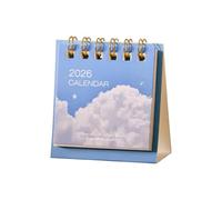 2026 Desk Calendar - Monthly Planner Organizer, Compact Tabletop Calendar with Spiral Binding, Office Home Stationery for Daily Scheduling, Portable Work Planner for Time Management Use
