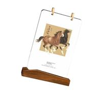 2026 Desk Monthly Calendar Chinese New Year with Wooden Stand for Desk Decoration and Indoor Interiors Luxury Table
