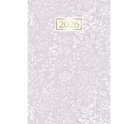 2026 Diary A5 Week to View: 12 Months Weekly Agenda Planner from January to December 2026 - 1 Week on Two Pages || Purple Floral Hardcover - UK Edition