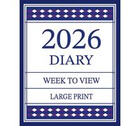 2026 Diary Large Print Week to View Navy