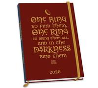 2026 DIARY THE LORD OF THE RINGS MOVIE WEEK TO VIEW HARDBACK A5 DIARY OFFICIAL PRODUCT
