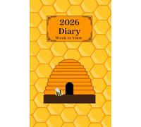 2026 Diary Week to View: Cute Honey and Beehive Design. 5.5"x8.5" size. Ideal for Personal, Business, or Student Use