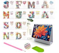 2026 DIY Diamond Art Desk Calendar, Creative Design Thick Paper Calendar, Art Painting, DIY Craft Gift (#4)