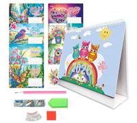 2026 DIY Special Shape Desktop Diamond Standing Calendar, DIY Diamond Art Painting 2026 Desk Calendar, for Home School, or Office (B)