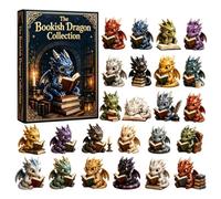 2026 Dragon Ornaments Christmas Countdown, 2D Flat Gothic Reusable Decor | 24-days 2026 Gothic Dragon-Themed Countdown Calendar With Dragon Figurines For Animal Lover Tree Branches Window