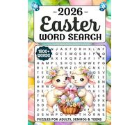 2026 easter word search large print for adults and teens: 1800+ Joyful Words, 90 Easter Bunny-Themed Word Find Puzzle Book For Seniors, Adults and Teens With Solutions