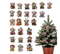2026 Elephant, 24-Day Christmas Countdown Acrylic Decor | Celebrate the holiday countdown with a cute 2D elephant acrylic ornament display, perfect for rooms, apartments and dorms.