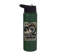 2026 Evento nave celeste vintage con eclissi solare totale Stainless Steel Insulated Water Bottle