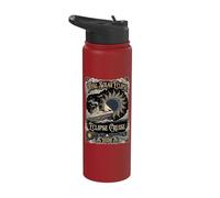 2026 Evento nave celeste vintage con eclissi solare totale Stainless Steel Insulated Water Bottle