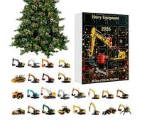 2026 Excavator Advent Calendars 2D Acrylic Construction Vehicle Decor
