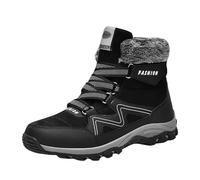 2026 Extra Wide Fit Leisure Cold Season Sport Scarpe per Escursionismo Stivali Yard/Mucker Block Heel Suede Rainy Days Country Walk Biker Moto Uomo Caviglia Zip Rinforzata, Nero , 41 1/3 EU