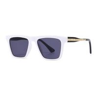 2026 Fashion Square Sonnenbrille Frauen Trendy Gradient Shades UV400 M?nner Cat Eye Sonnenbrille, Wei? Grigio, Taglia unica