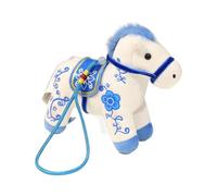 2026 Figurina Mascotte 'Anno Del Cavallo | Blu E Bianco Ornamento Morbido - Animali di Cavallo in Peluche - Per Bambini, Ragazzi, Ragazze, Giovani, Adolescenti, Uomini, Donne, Figlio, Figlia, Famiglia
