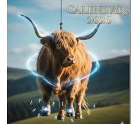 2026 Flying Highland Cows Calendar: A Funny & Whimsical 12-Month Square for Farm Animal Lovers