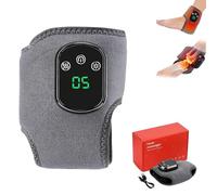 2026 Foot Renew Triple Method Massager - 3-in-1 Cordless Heated Ankle Wrap, Portable Feet Massager for Neuropathy Customizable Massage with 3 Vibration Modes and 5 Heat Leavels (Grey*1pc)