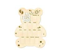 2026 Foto Wall per documentazione di crescita delle immagini dei bambini come elegante lavagna in legno per la galleria familiare alle riunioni (Beige1, Taglia unica)