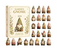 2026 Garden Gnome Christmas Advent Calendars - 3D Gnome Figurine Collection | 24-Days Garden Gnome Christmas Countdown Calendar | 3D Christmas Countdown Decorations For Windowsill Mantel Office Car