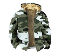 2026 Giacca con cappuccio casual con cerniera, trapuntata calda, imbottita, per l'inverno, materiale esterno leggero e confortevole per l'uso quotidiano., Verde militare3., M