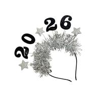2026 Glitter Star Tinsel Copricapo Fascia Per Capodanno Festa Unisex Regolabile Confortevole Fascia per Capelli Natale Capodanno Glitter Fasce Donne Uomini Bambini