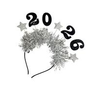 2026 Glitter Star Tinsel Copricapo Fascia Per Capodanno Festa Unisex Regolabile Confortevole Fascia per Capelli Natale Capodanno Glitter Fasce Donne Uomini Bambini