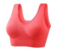 2026 - Grande biancheria intima senza anello d'acciaio, reggiseno sottile, intimo sportivo yoga, nessun legame Il mio carrello Visualizza, Rosso anguria., XL