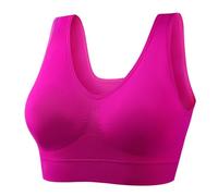 2026 - Grande biancheria intima senza anello d'acciaio, reggiseno sottile, intimo sportivo yoga, nessun legame Il mio carrello Visualizza, rosa intenso, XL