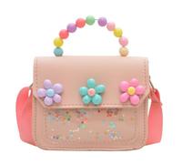 2026 Graziosa borsa a tracolla per piccola borsa a tracolla con motivo floreale per ragazze per la vita quotidiana vestito casual vestito vestito da viaggio adatto durevole, Rosa chiaro