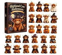 2026 Halloween Advent Countdown Calendar, 2D Acrylic Advent Cow Decor | Halloween Calendar Countdown Box for Kids Boys Girls Women Home Farmhouse School Office Fall Party