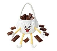 2026 Halloween Four-Limbed Ghost Plush Candy Bag - Foldable Fabric Trick-or