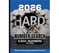 2026 Hard Number Search: 5,500 Multi-Digit Clues To Find / Large Print Puzzle Lover Gift For Adults