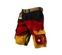 2026 Herren Musterdesign Arbeitslook Shorts, aus Polyesterstoff, klare Passform, Arbeit Stil, Einfach mit vorhandener Kleidung kombinierbar, klarer Schnitt, Produktlinie, Nero , XL