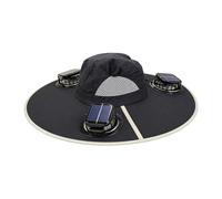2026 Innovativo cappello da sole con sistema di raffreddamento integrato grazie a tre ventole, ricarica USB a energia solare per una protezione ottimale UPF 50+ per tutte le attività all'aperto (D, 42