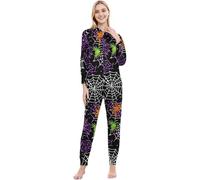2026 Inverno 2024 Halloween Cartoon Print Family Piece Set (Mamma Style), Nero , XL