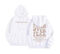 2026 Inverno Donne Felpe con Cappuccio Oversize Pile Manica Lunga Comode Casual Basic Pullover Felpe 2025 Autunno Abiti Vestiti, bianco, XXL