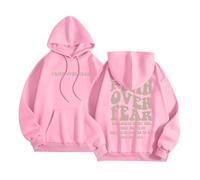2026 Inverno Donne Felpe con Cappuccio Oversize Pile Manica Lunga Comode Casual Basic Pullover Felpe 2025 Autunno Abiti Vestiti, rosa, XL