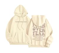 2026 Inverno Donne Felpe con Cappuccio Oversize Pile Manica Lunga Comode Casual Basic Pullover Felpe 2025 Autunno Abiti Vestiti, Beige, M