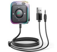 2026 JOYROOM Aux Auto, Ricevitore Bluetooth 5.4 per Chiamate in Vivavoce e Ascolto di Musica Durante la Guida, Bluetooth Aux con Jack da 3,5mm e Cavo Lungo