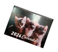 2026 Kitten Theme Calendar Twin Coil Binding 2026 Wall Monthly Calendar Planner 12 Month From Jan to Dec for Home Office