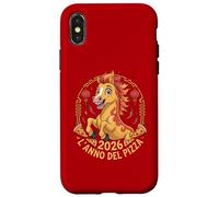 2026 L’Anno del Pizza Cavallo di Fuoco Custodia per iPhone X/XS