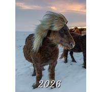 2026: Large Monthly Calendar Planner - Iceland Horse