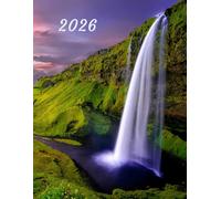 2026: Large Monthly Calendar Planner - Iceland Waterfall Scenery