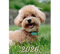 2026: Large Monthly Calendar Planner - Poodle Dog