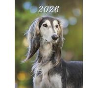 2026: Large Monthly Calendar Planner - Saluki Dog