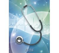 2026: Large Monthly Calendar Planner - Stethoscope Nurse and Doctor