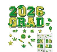 2026 Laurea Calamita per Auto,24 Pezzi Decalcomanie Magnetiche Riutilizzabili | Magneti Per Automobile | Per La Festa Della Laurea L'Esterno Automobilistico E Frigorifero E Porta Del Garage